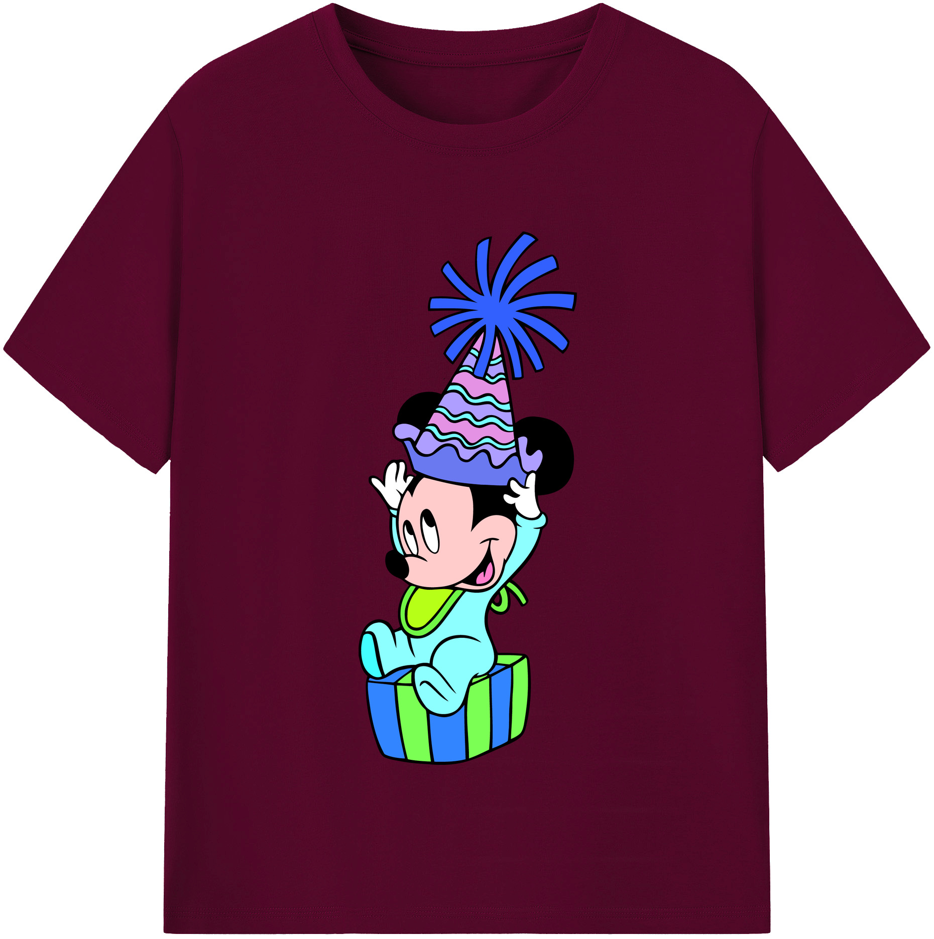 （画像用） ミッキーマウス Mickey Mouse レディースカジュアルプリントTシャツ（綿100％）